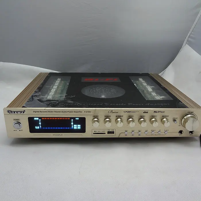 P-818U 400 Вт HIFI 5,1 канальный домашний аудио усилитель Kara OK профессиональный усилитель с картой/USB интерфейсом