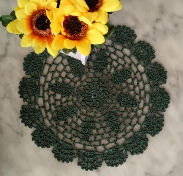 

2019 New Lace cotton table place mat pad Cloth crochet placemat cup mug wedding tea coffee dish coaster handmade doily kitchen