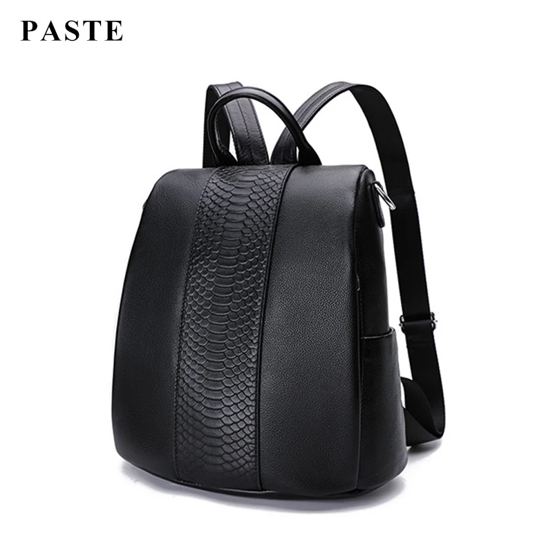 

Ladies' genuine leather backpack fashion women bag 2018 new women back pack cow leather shoulder bags clutch female bolsa sac