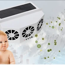 Солнечная энергия автомобиль вытяжной вентилятор Радиатор 4 Вт детоксикация/дезодорирование/охлаждение двойной канал личные чистящие инструменты