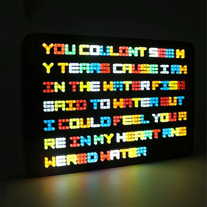 

Leedome A4 A5 Letter Board LED Night Light DIY Message Lightbox Bedside Desk Lamp AA Battery Or USB Power Supply Home Lighting