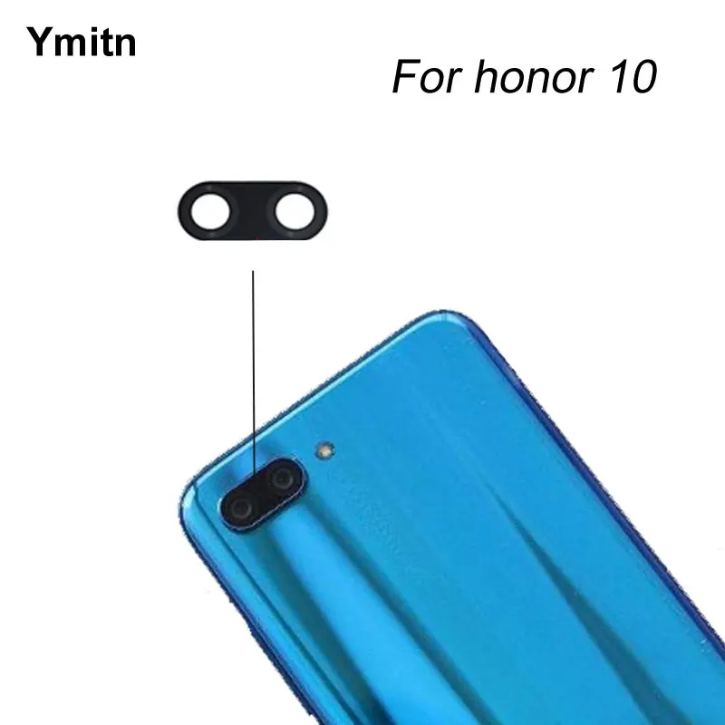 

2Pcs New Ymitn housing back rear camera glass lens with adhesive for Huawei Honor 10 5.84 inch