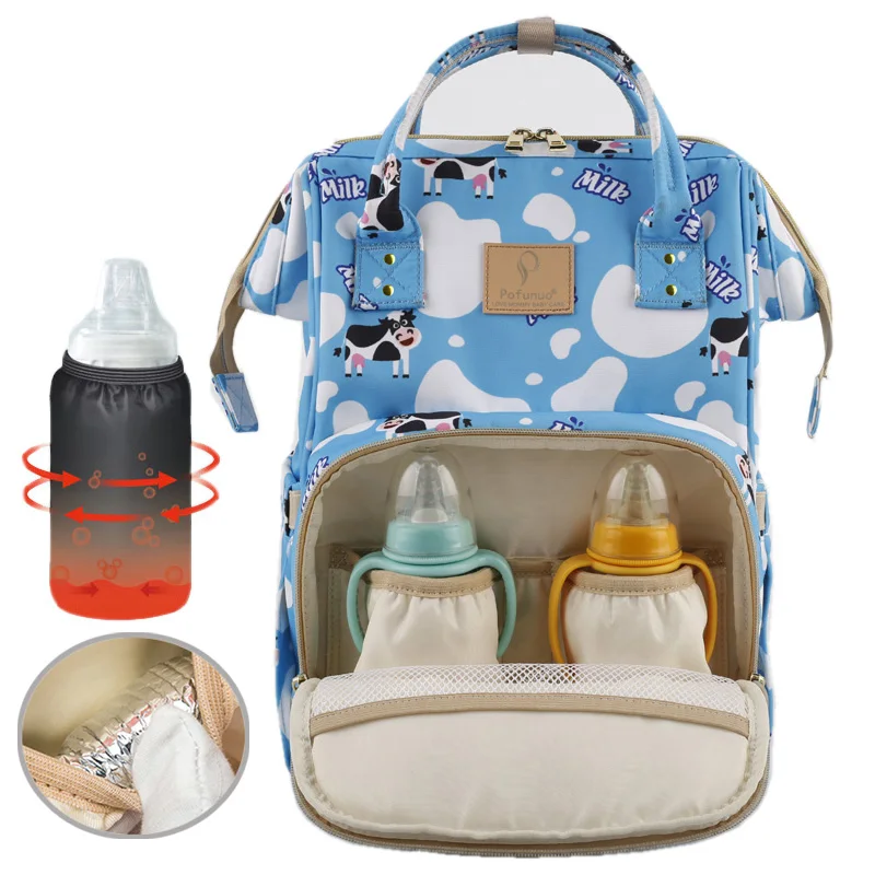  Bolsa de pañales USB bolsa de pañales resistente al agua mochila de viaje de maternidad bolsa de En