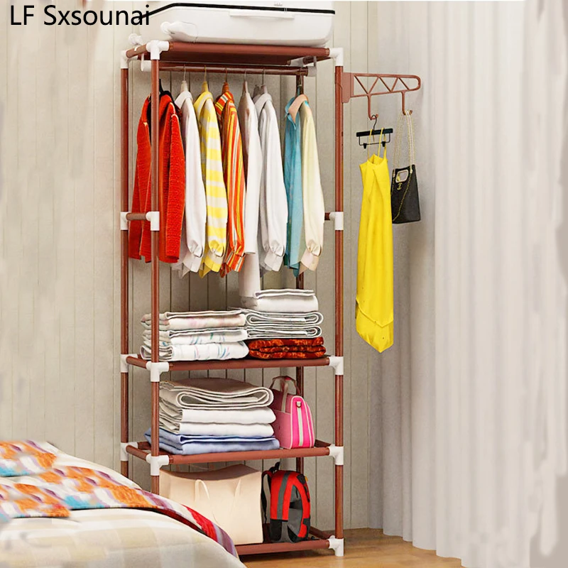  LF Sxsounai Simple coat rack Floor Hanger Creative Clothing rack Bedroom Shelf Foyer Storage Iron h - 32890027102
