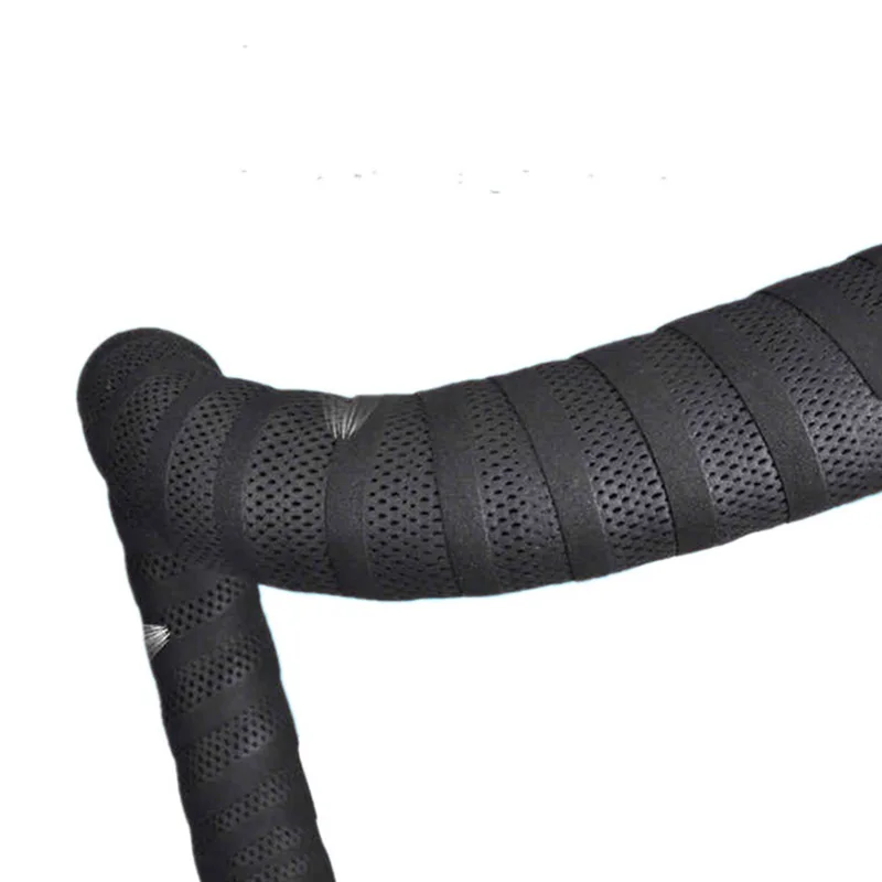 Углеродное волокно дорожная лента для руля велосипеда Велоспорт MTB велосипед Сетка дизайн нескользящий водонепроницаемый Bartape мягкий EVA губка кожаный ремень