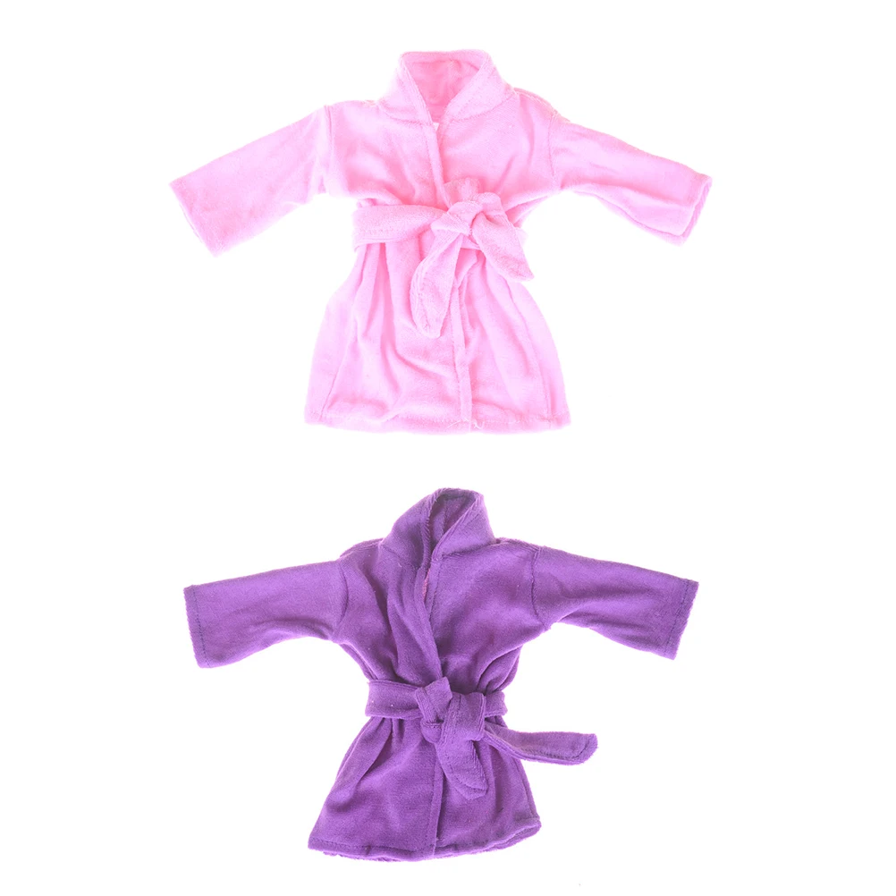 Rose Red Bathrobe Clothes For 18 Inch Girl Doll Accessories Fit 43cm