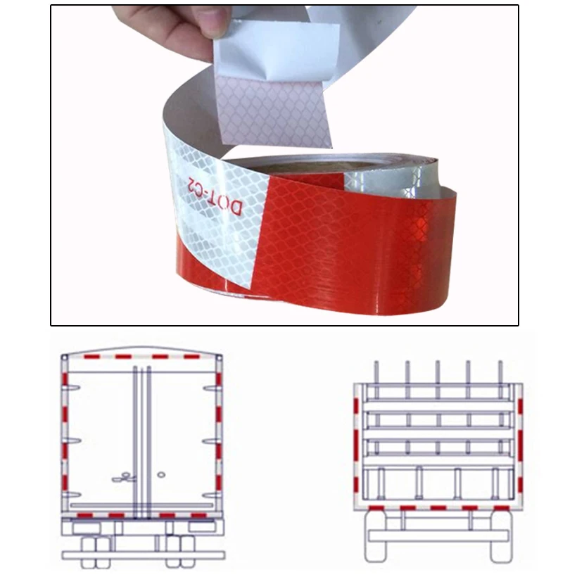 50mm X 10m Reflective Stickers Adhesive Tape Bike Stickers Car Accessories