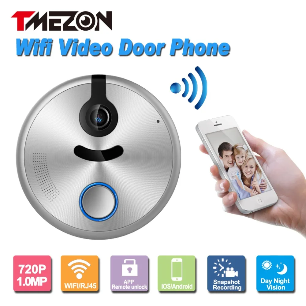 bilder für Tmezon Entsperren Per Telefon Drahtlose Wifi Video-türsprechanlage Intercom 720 P HD 1.0MP Outdoor-dome-kamera Ip-türsprechanlage IOS Android P2P bilder für Tmezon Entsperren Per Telefon Drahtlose Wifi Video-türsprechanlage Intercom 720 P HD 1.0MP Outdoor-dome-kamera Ip-türsprechanlage IOS Android P2P