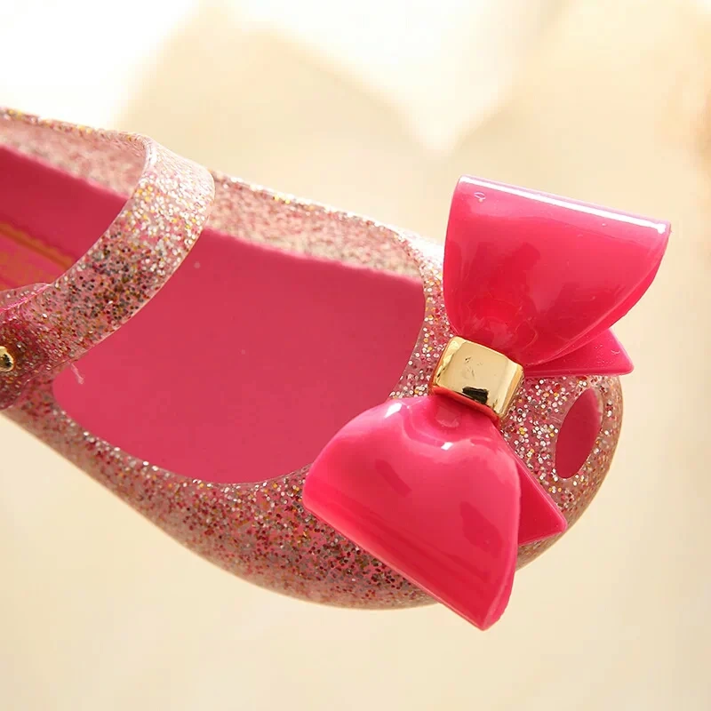 15-18 см мини Мелисса мини милые бантики желе сандалии для девочек Мелисса сандалии для девочек Sapato Infantil Menina детская обувь для девочек