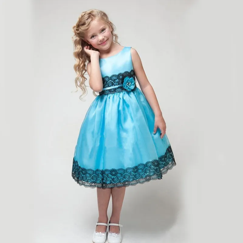 

2-7 Y Girl Kids Flower Princess Bow Dress Wedding Party Pageant Tulle Rose Dress New