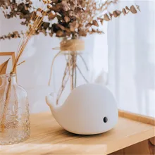 Desk Night Lights Baby Room Whale Cartoon Night Light Kids Bed Table Lamp Sleeping Lamps With Bulb for Children Christmas Gift