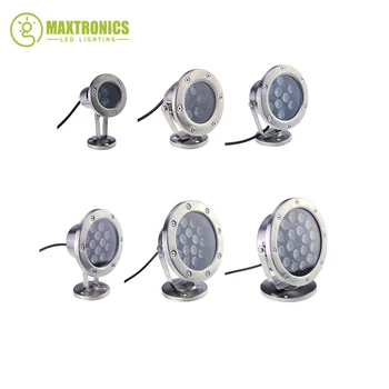 

DC 12V 6W/12W/18W/24W/30W/36W Red Green Blue IP68 CREE LED Underwater Aquarium Pool Fish Tank RGB Spot light lamp Free shipping