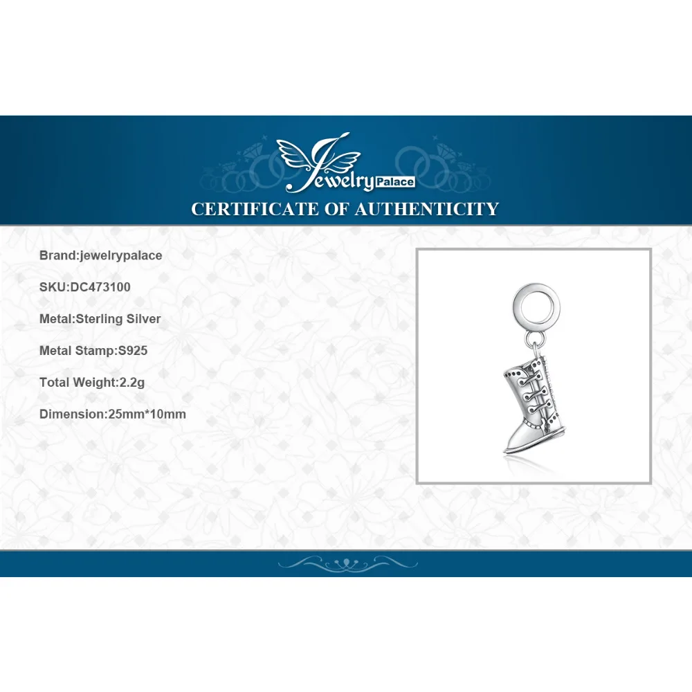 JewelryPalace 925 пробы серебряный шарм зима любовь снегоступы бусины Новинка 2018 года