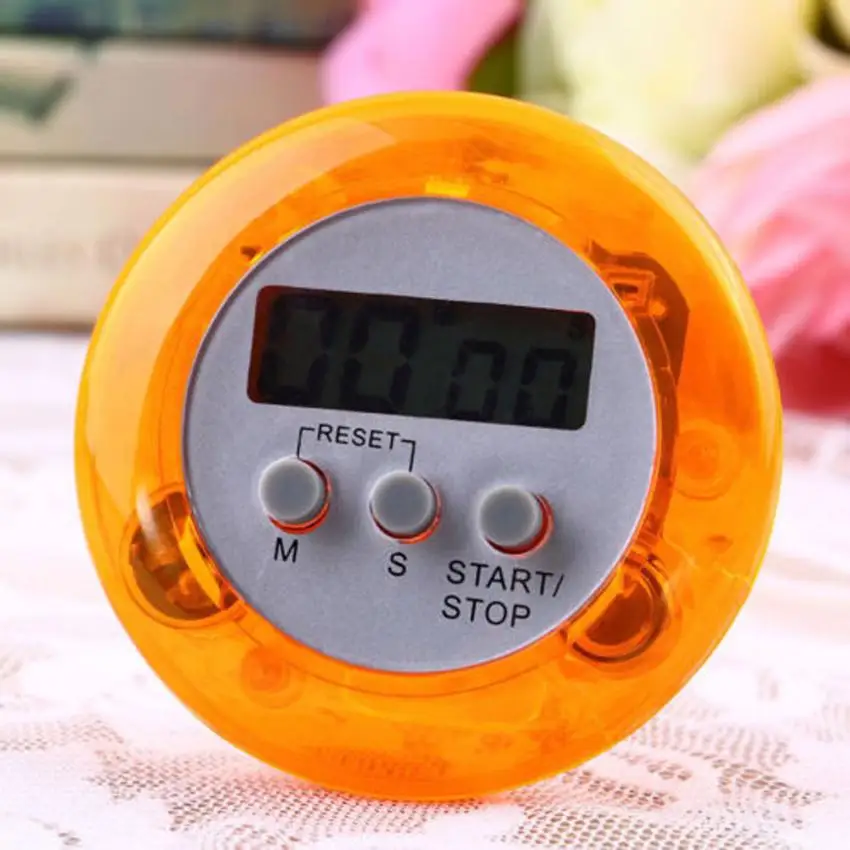 ЖК-цифровой кухонный таймер для приготовления пищи подсчет вниз Громкий будильник кухонный таймер# S6 - Цвет: Orange