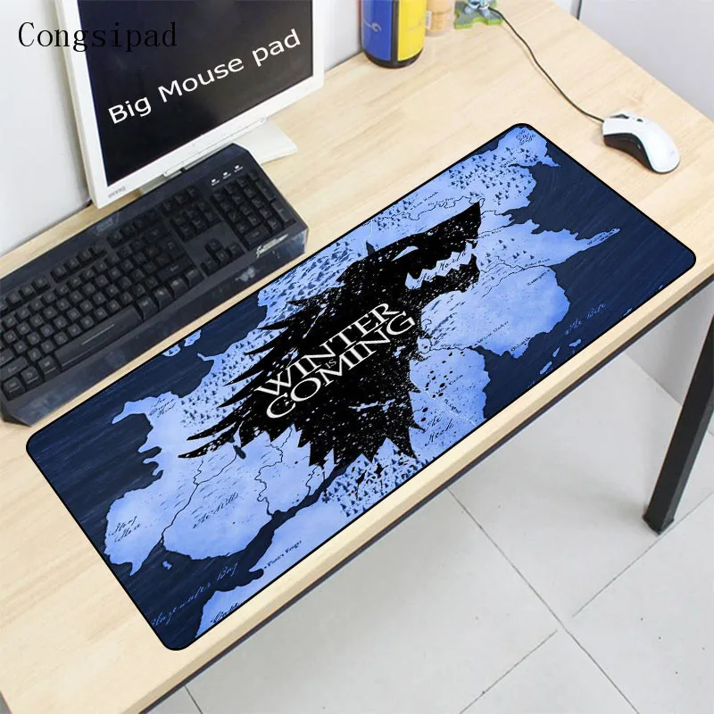  Congsipad Winter is Coming Large Gaming Mouse Pad Locking Edge Keyboard Mouse Mat Gaming Grande Mou