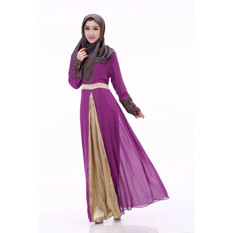 

2018 muslim Kaftan Maxi black Long sleeve long Dress moroccan clothing Islamic abaya arab dubai jalabiya autumn Dress