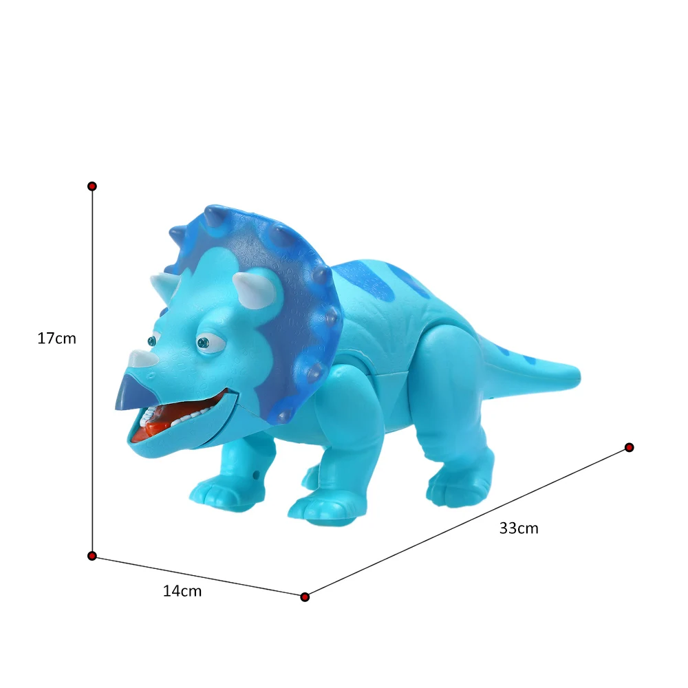 Электрический динозавр милый мультяшный шагающий динозавр светящаяся игрушка фигурка со звуками и реальным движением и светодиодный электронные детские игрушки