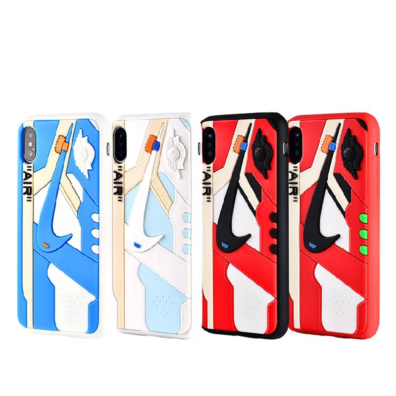 

Luxury Brand AJ Sneaker Sport Shoes Phone Case for iPhone 6 6S 7 8 Plus 3D Correct Arrow Tick Soft Cover for iPhone X XS XR MAX