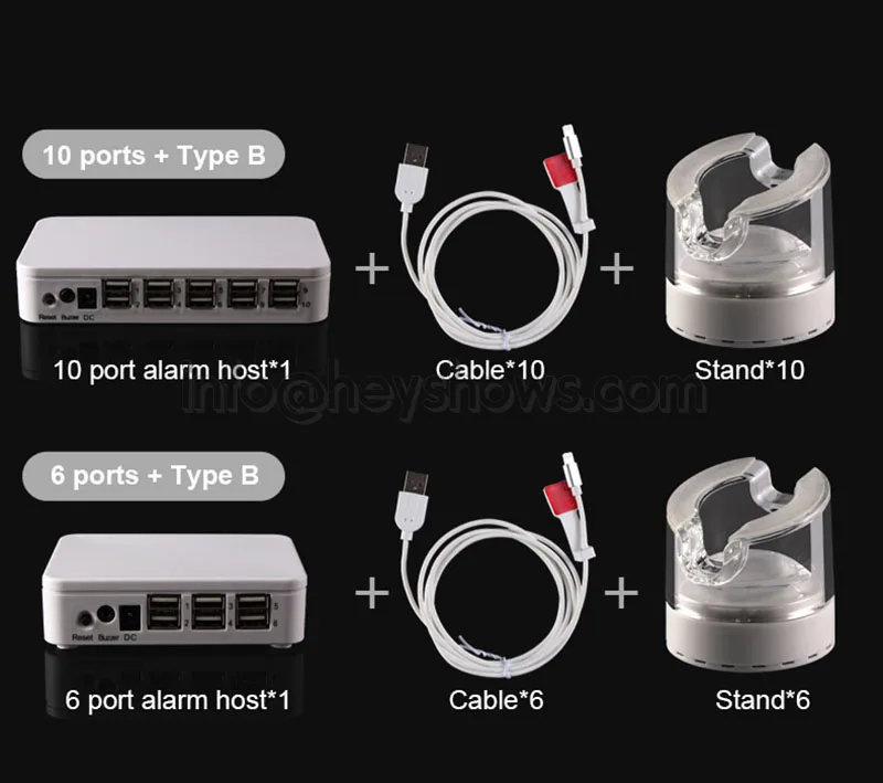 10 Порты мобильного телефона безопасности Дисплей Стенд Tablet охранной сигнализации телефона зарядки противоугонное устройство с коробкой