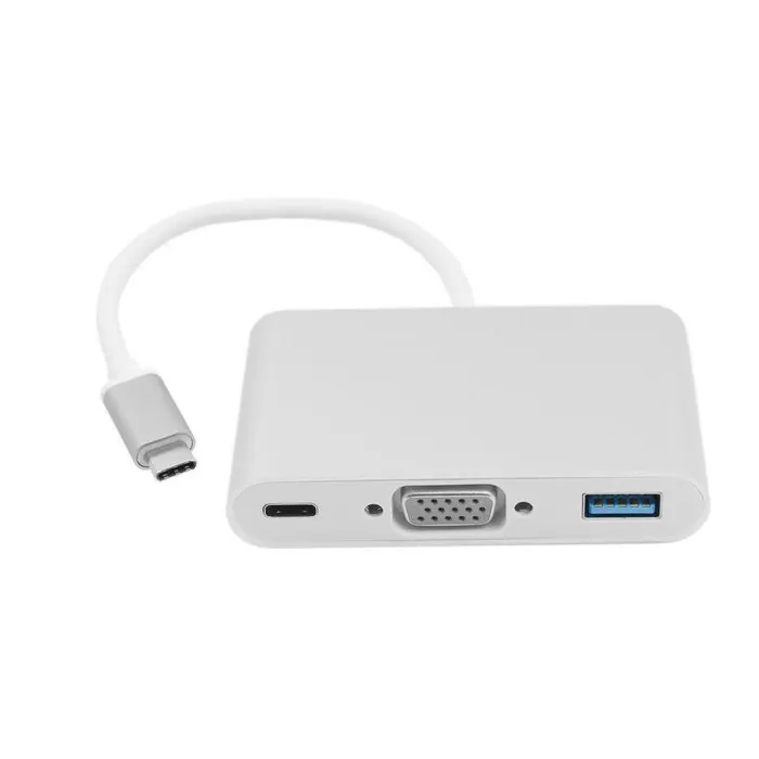 

CY USB-C USB 3.1 Type C to VGA Projector & USB OTG & USB-C Female Charger Adapter High Quality Cablecc