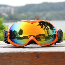 Двухслойные лыжные очки UV400 Анти-туман лыжные очки унисекс Лыжный спорт Сноуборд мотокросс очки лыжные очки