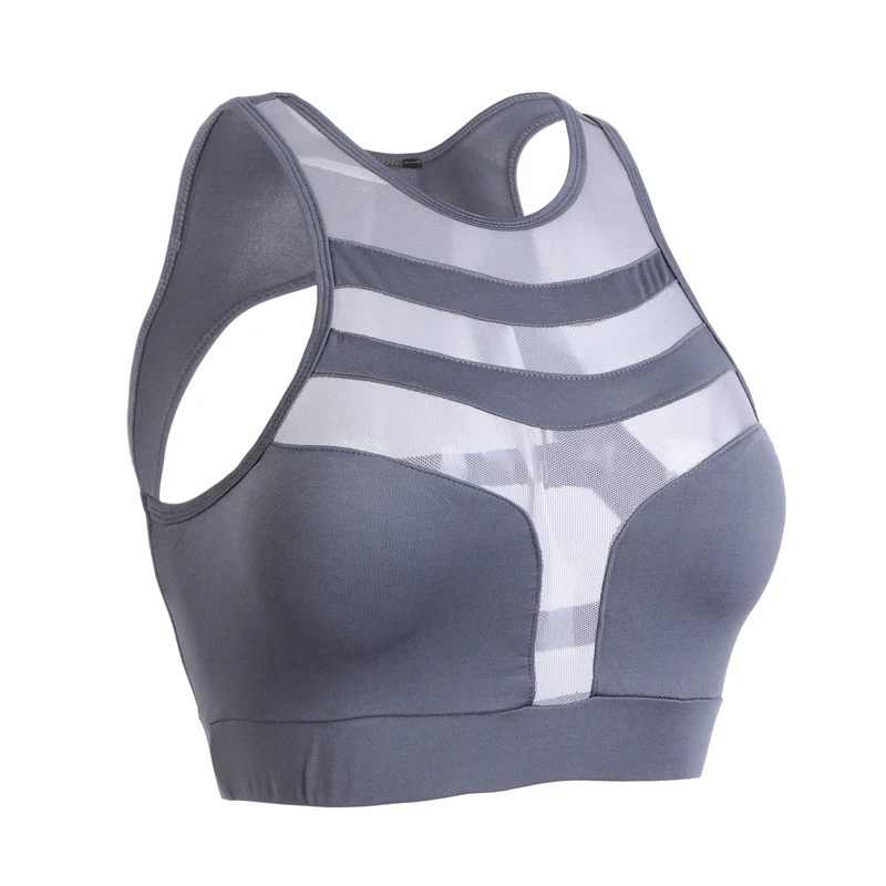 

Vertvie Women Sports Bra New Sexy Mesh Breathable Underwear Running Fitness Cropped Top Quick-dry Fitness Yoga Bra Sportswear