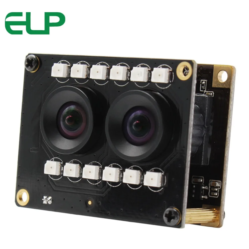 

1080P WDR No Distortion Dual Lens Camera Module Aptina AR0230 IR USB Camera Module for Face Recognition,Biopsy Detection