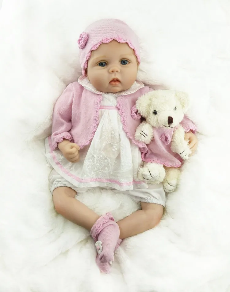 

55cm New Soft Silicone Reborn Baby Dolls Toy Lifelike Newborn Boys reborn newest Birthday Kids Present Girls Brinquedos