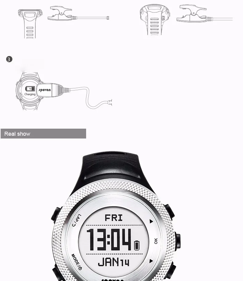 Spovan gps спортивные часы Bluetooth 4,0 нагрудный ремень+ водонепроницаемый монитор сердечного ритма Счетчик калорий Фитнес часы Saat Montre Homme