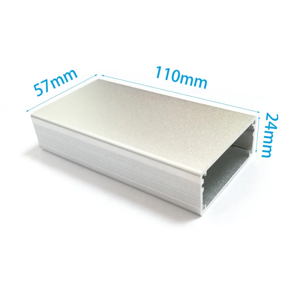 

1PC Aluminum Enclosure Project Box Electric desktop case DIY 24X57X110mm silver