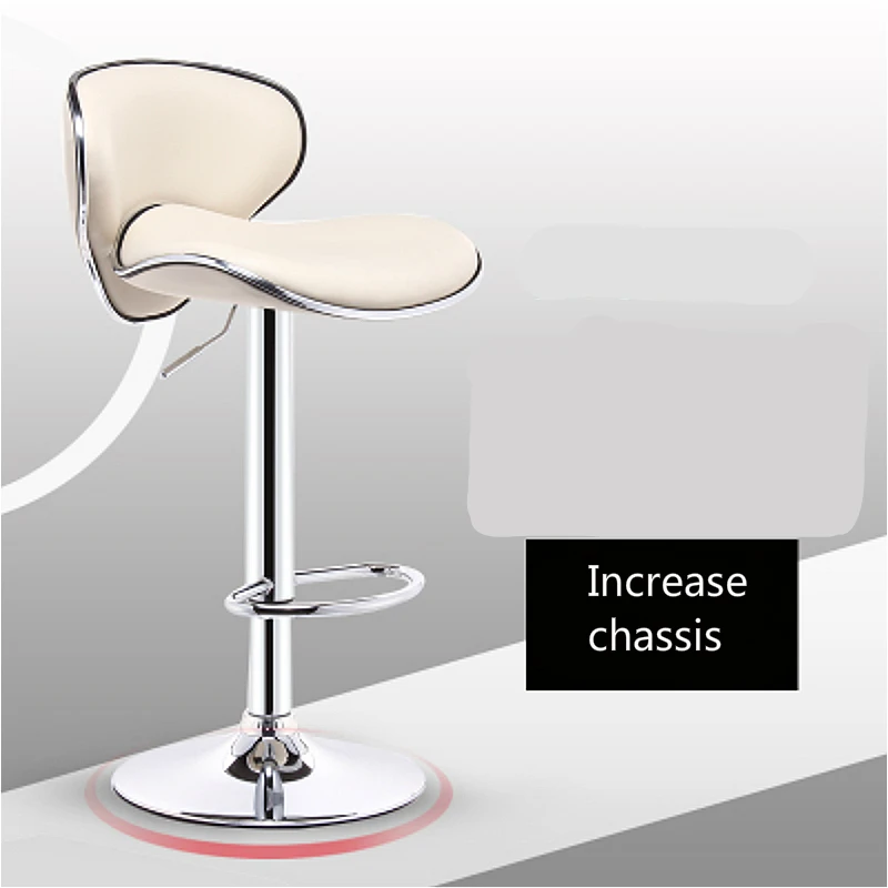 Commercial Bar Chair with Backrest Modern Simple Lifted Rotated Multi-function Bar Stool Household PU Seat Front Desk High Stool Commercial Bar Chair with Backrest Modern Simple Lifted Rotated Multi-function Bar Stool Household PU Seat Front Desk High Stool