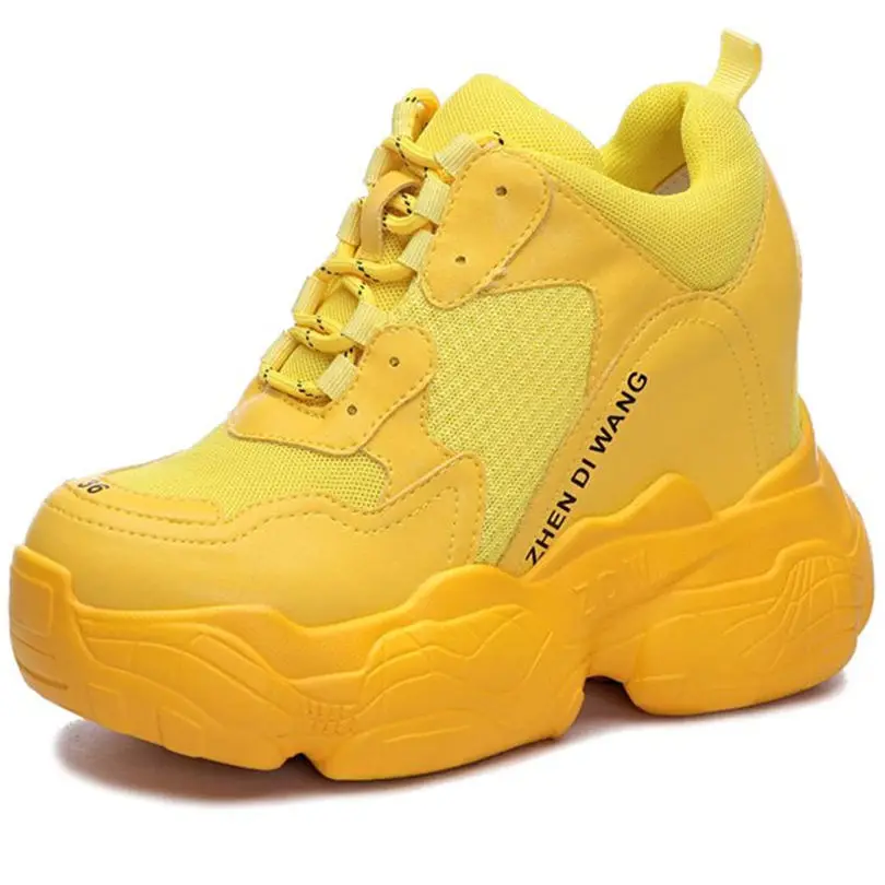 

NAYIDUYUN Women Platform Wedges Fashion Sneakers Chunky High Heel Sport Ankle Boots Trainers Creepers Casual Shoes