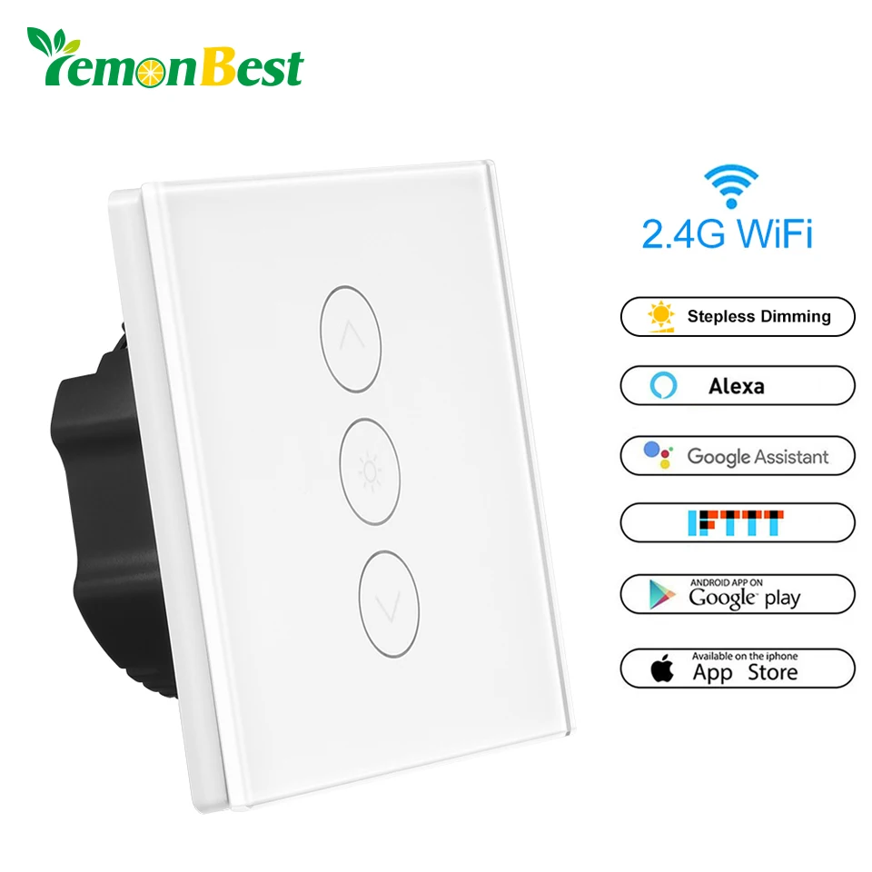 1 Gang WiFi Wireless Remote Control Light Switches Wall Touch Switch