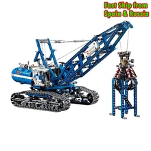 Конструктор Technic, механический гусеничный кран, 1401 шт., модель, строительные блоки, игрушки для детей, сборная техника, детские подарки