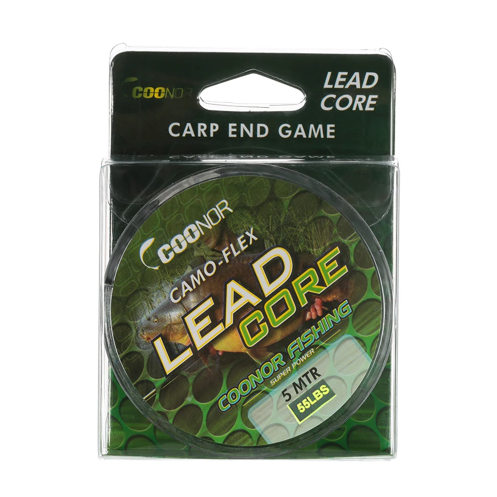 COONOR лески 35/45/55lb 5 м сверхпрочная Leadcore плетеная леска для рыбалки на карпа, провода для карпа Pesca
