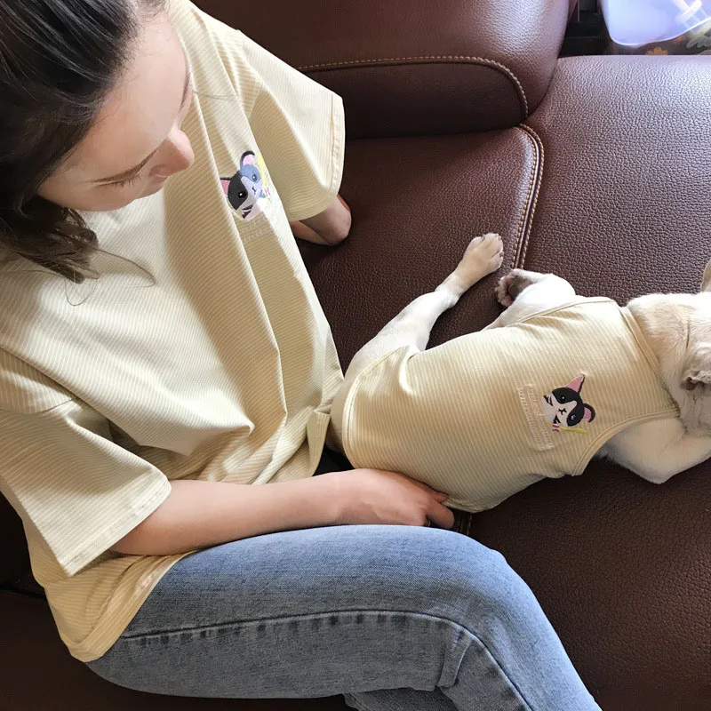 Летняя одежда для собак Французский Собака породы бульдог футболка одежда для маленьких собак костюм Одежда для щенков Ropa Одежда для собак Жилет