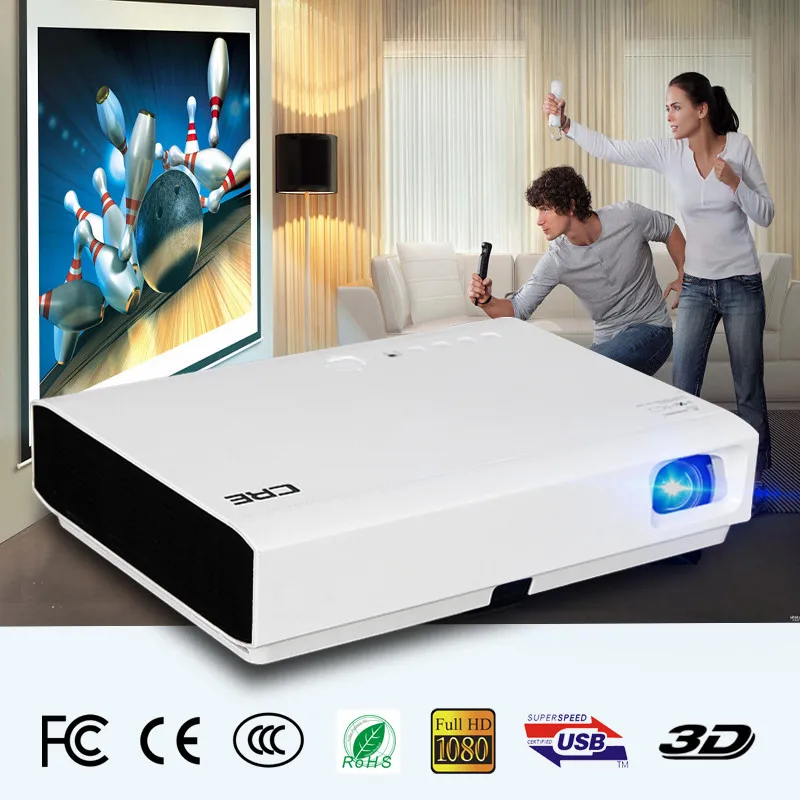 CRE X3001 1280*800 Android Bluetooth Airplay 3D 3LED 1080P DLP проектор домашний кинотеатр