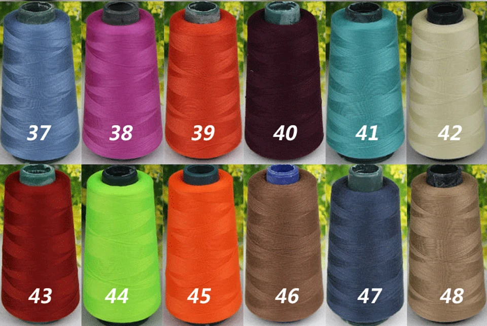 5 рулонов/лот разноцветных 3000 ярдов/рулон/цвет 40/2 нить для шитья из полиэстера швейная пряжа 36 цветов на выбор
