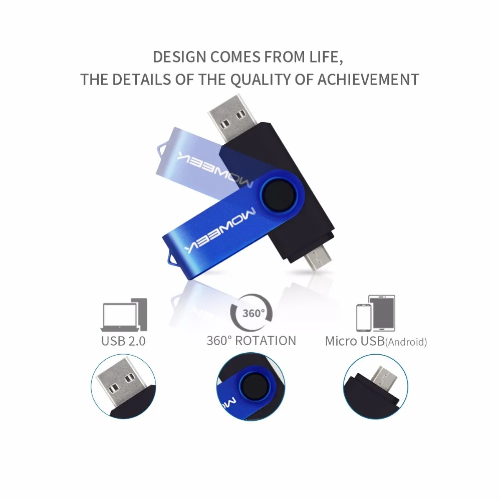 Moweek Многофункциональный USB флэш накопитель 128 Гб 64 cle usb флеш 32 оперативной памяти