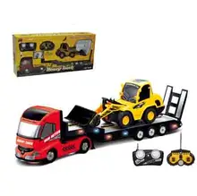 2PCS /Set Big Remote Control Truck+RC Excavator Detachable Kids Electric Big Rc truck Trailer Remote Control Wireless Truck Toy