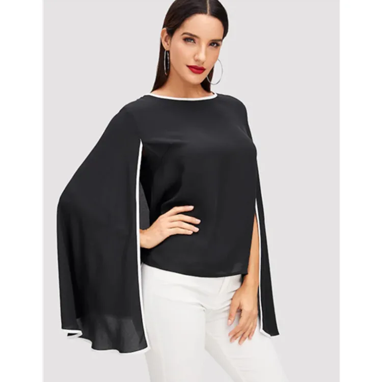 

summer snow spins unlined upper garment of French girl cross-border womens shawl sleeve chiffon unlined upper garment