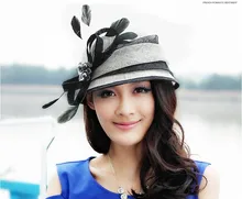 Frauen Sinamay Hut Derby Kirche Hochzeit Cocktail-abend-partei Breiter Krempe Kappe Kleid Sonne Fedora Mützen Baskenmütze Handmade Kopfbedeckungen Neue