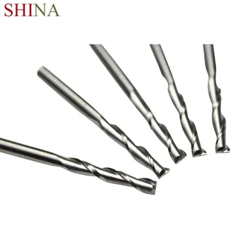 

5pcs 1/8" 3.175*2*15mm Extra Long CNC Milling Cutter Two Double 2 Flutes Tungsten Spiral End Mill CNC Router Bits for MDF 2*15mm