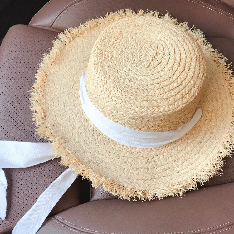IAMPANDA 2018 Summer hats Pure Hand made Weave Thickening Raffia Straw Hat women You Flash Sunscreen Cover Sun beach | Аксессуары для