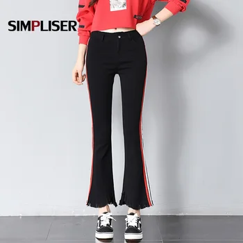 

Striped Women Pencil Pants 2019 Female Skinny Trousers Capri Pants Striped Plus Size 3XL Femme Pantalon Mid Waist Leggings Black