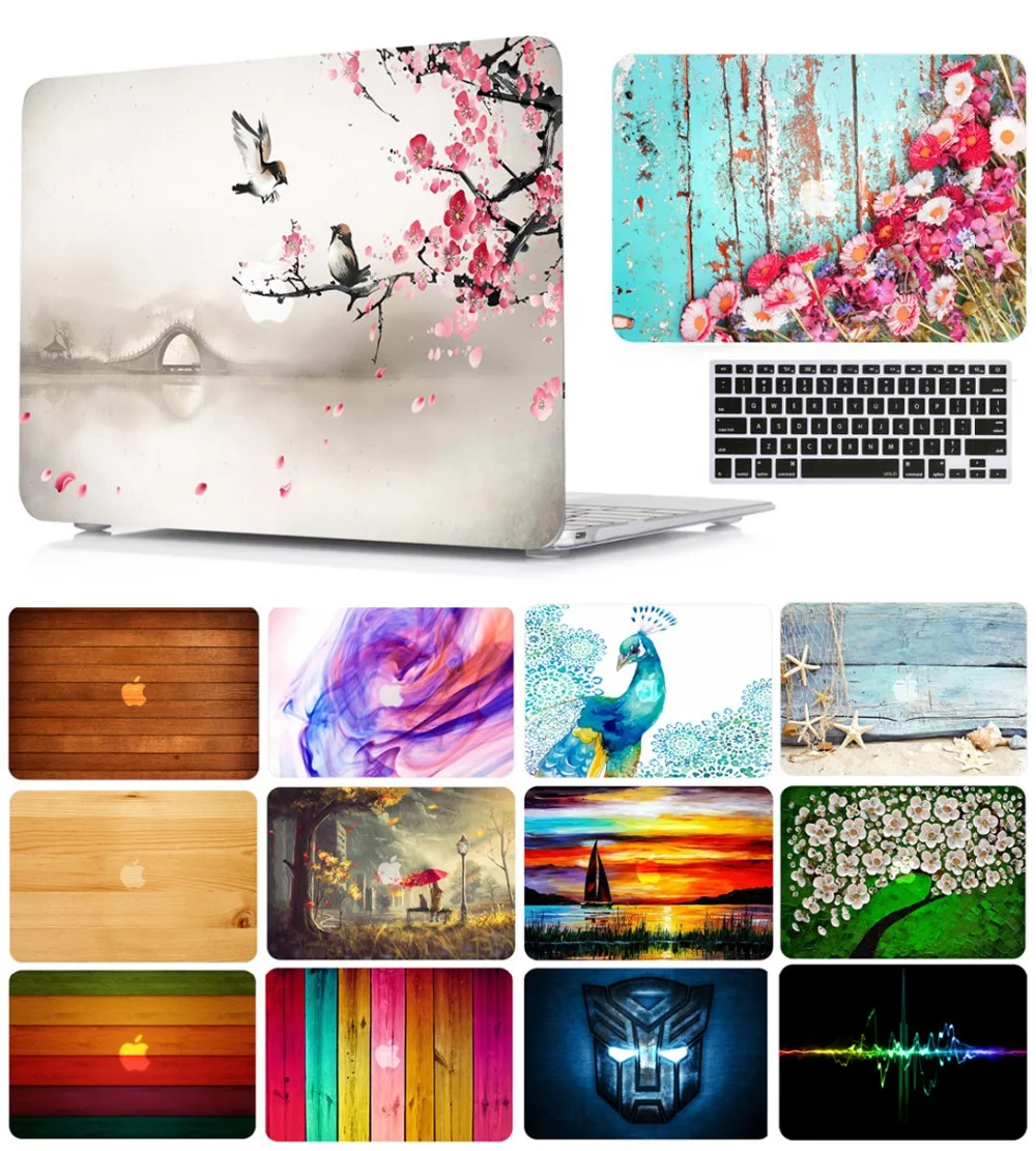 

Laptop Case Tablet Shell Keyboard Cover Bag For 13 15" Macbook Pro Touch Bar A1989 A1990 A1706 A1708 A1707,Air 11 13"A1466 A1369