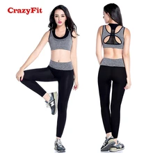 CrazyFit спортивный костюм из 2 предметов Женский комплект одежды для фитнеса для женщин комплекты для йоги тренировки бега спортивная одежда спортивный костюм