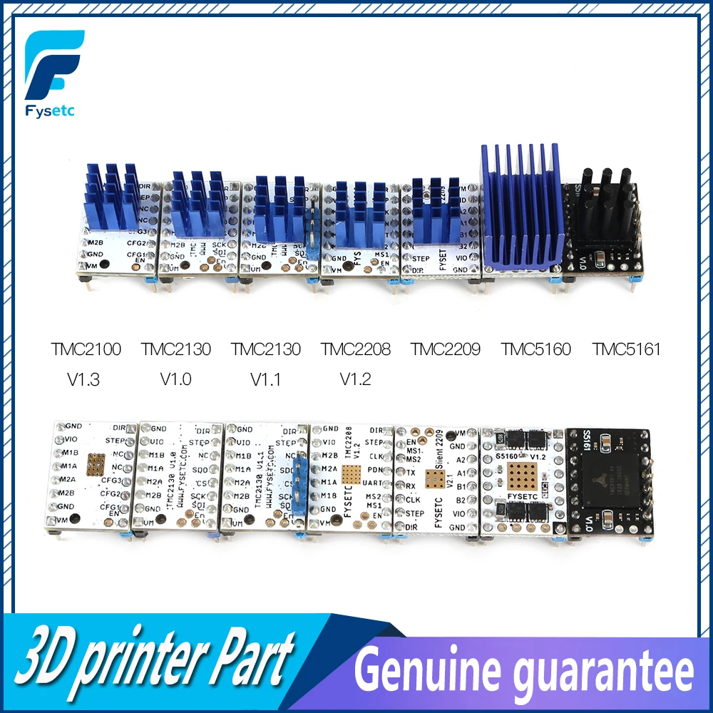 Peças da Impressora Tmc2209 V3.0 Tmc5160 Tmc5161 Stepstick Stepper Motor Driver Silencioso Mudo 3d 5pcs Tmc2100 V1.3 Tmc2130 Tmc2208 - Imagem 3