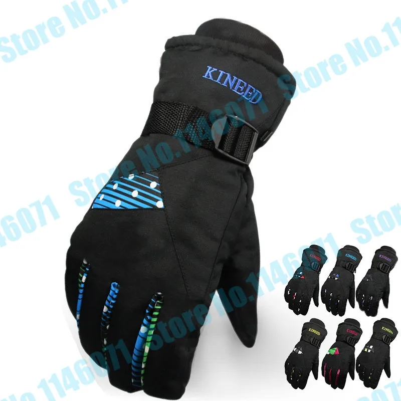 Mens Waterproof Skiing Gloves Winter Skiing Riding Climbing Waterproof