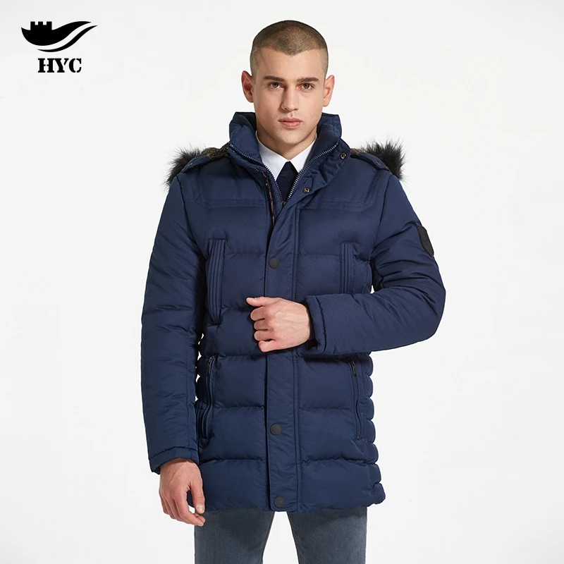 HAI YU CHENG Quilted Puffer Jacket Winter Coat Male Anorak Outerwear Coats Windproof Jacket Slim font